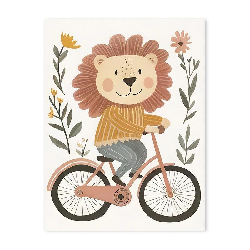Cute Simple Cartoon Animals Koala Lion Rabbit Wall Art Prints Poster Canvas Painting for Nordic Kids Room Nursery Home Decor