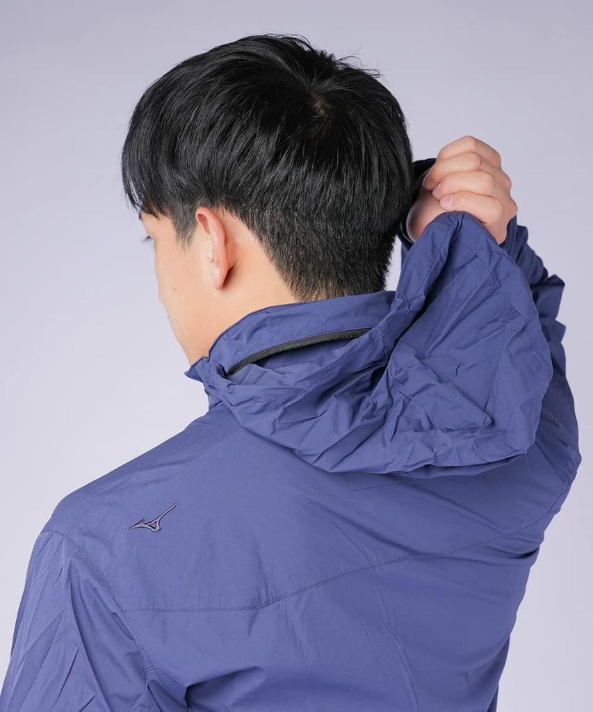 Mizuno Outdoor Travel Walking Wear Pocketable Trail Jacket B2ME0006 Blue Stripe Japan M To Japanese Size & (Go To) Men's (equivalent M)