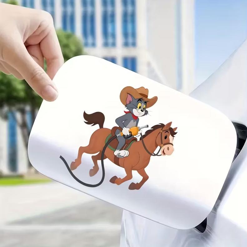 Автомобильная наклейка 3D Том и Джерри Tom and Jerry 10X10см 