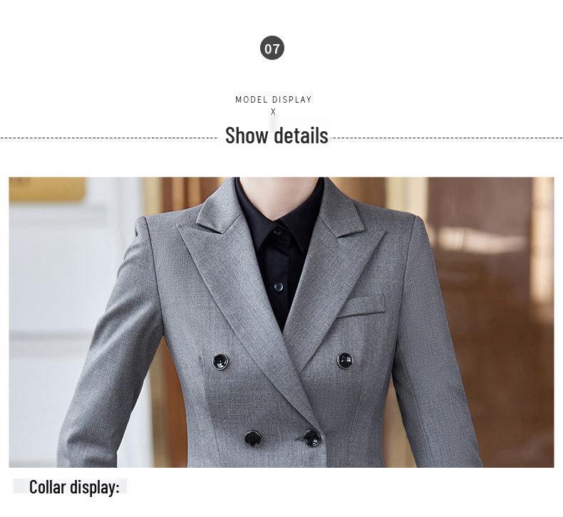 2023 High-End Women's Autumn Pant Suit: Elegant Formal Blazer Set for Professional Wear