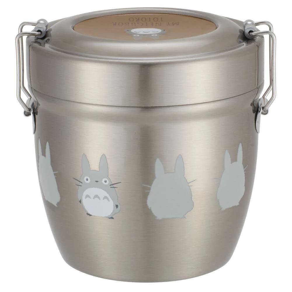 Skater Antibacterial Thermal Lunch Rice Bowl Stainless My Neighbor Box Shape Steel Totoro Silhouette Ghibli 550ml STLBD6AG-A 6860₽