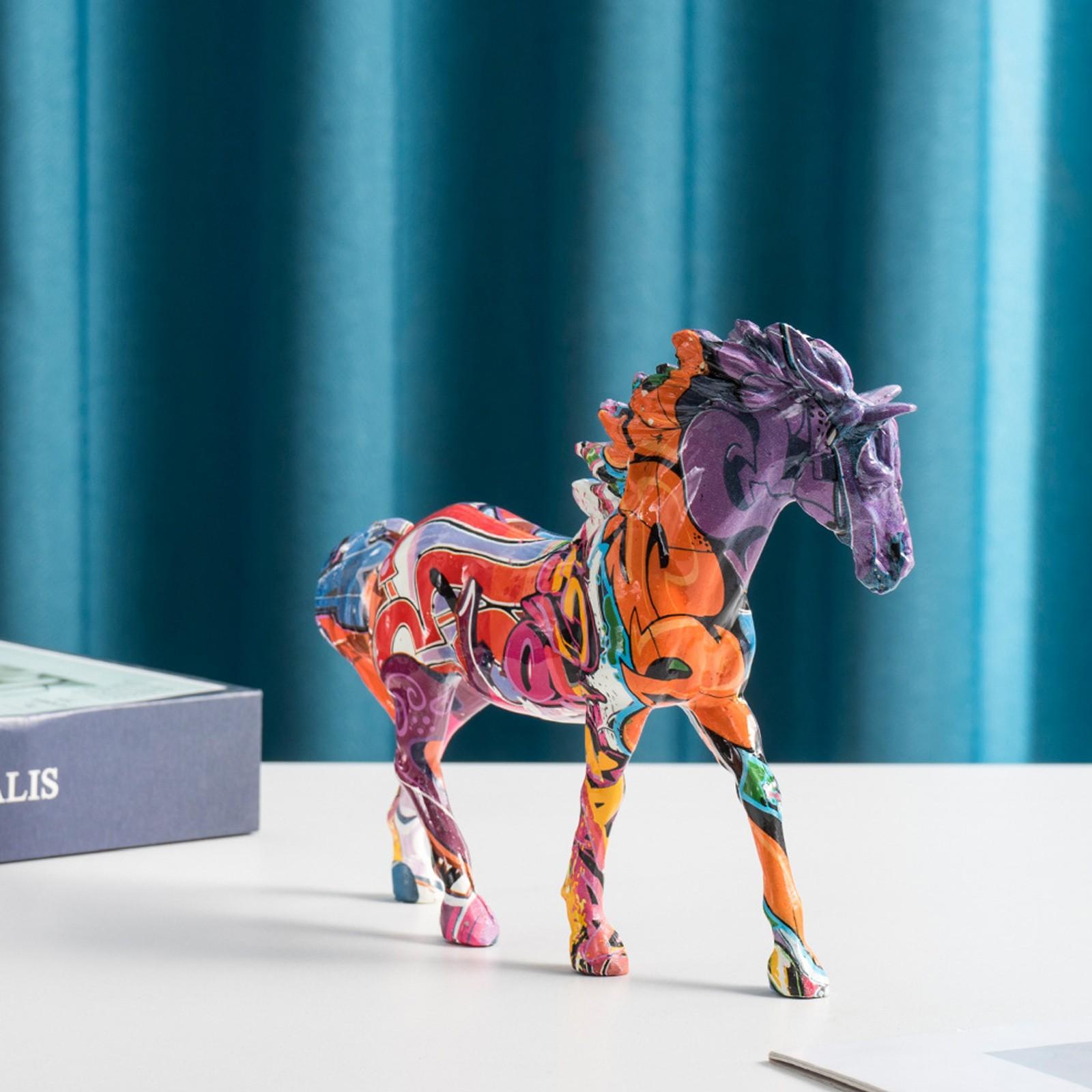 

Лошадь Креативное Животное, Полимерные Украшения, Настольный Декор для Дома/Кабинета, Поделки. One Size