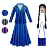 Stylish Wednesday Addams Enid School Uniform Party Dress For Girls