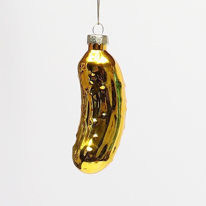 

Elegant Christmas Glass Cucumber Ornaments - Creative Small Decorations 3x10 cm
