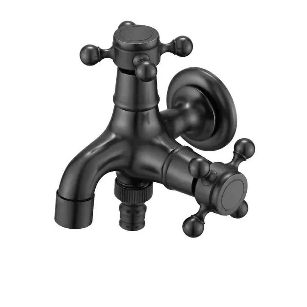 Black Washing Machine Faucet Brass Bibcock Faucet Garden Faucet Outdoor Faucet Bathroom Mop Sink Faucets  Water Taps Garden