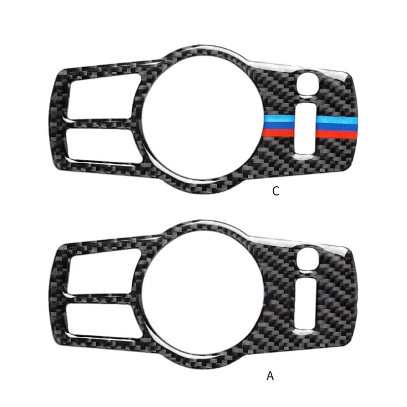Auto Scheinwerferschalter Knopf Aufkleber Aufkleber Kohlefaser Innenausstattung Abdeckung für F10 F07 F01 F25 F26
