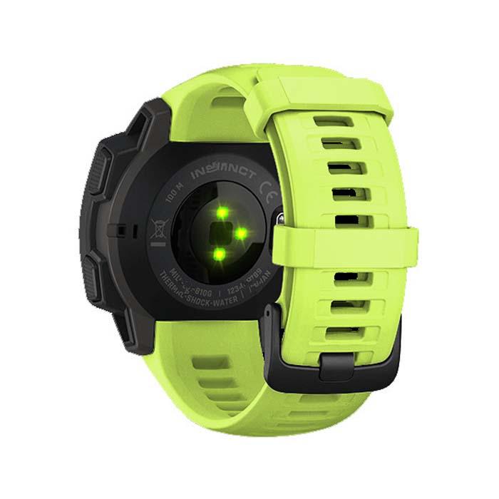 Официальный силиконовый ремешок для Garmin Instinct/Instinct 2 Solar зелёный
