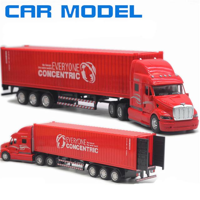 

1:48 контейнеровоз транспортная модель грузовика литая модель автомобиля кузов разделительная дверь может быть открыта оттягиваемая детская игрушка подарочная коллекция