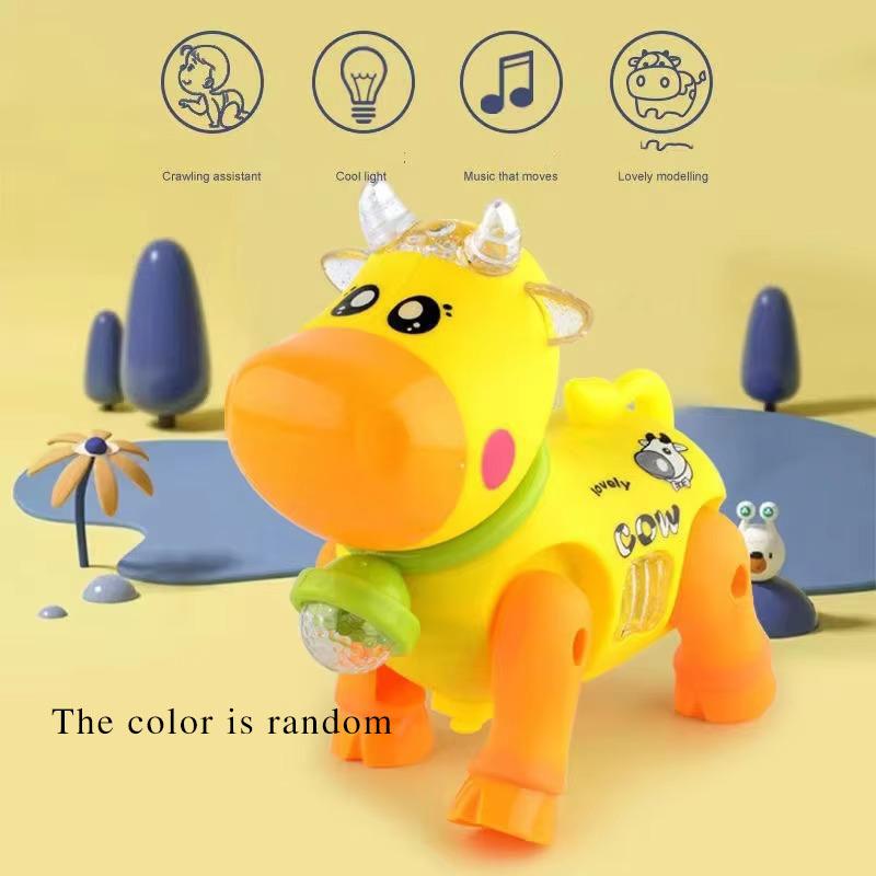 

Игрушки для обучения лазанию для малышей 1 шт. Электрический поводок Милые игрушки в виде коровы для обучения лазанию для детей и родителей жёлтый