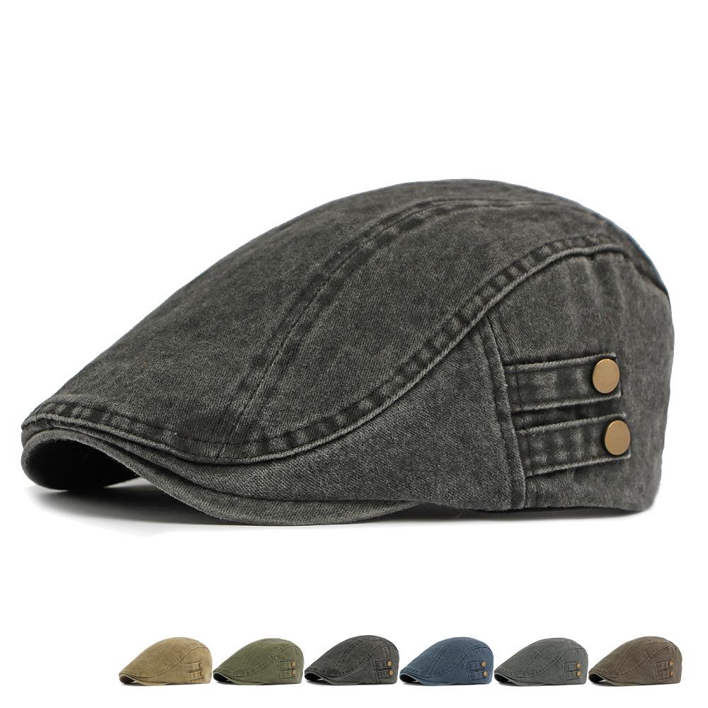 Cotton Beret British Vintage Forward Cap Men's Newsboy Cap