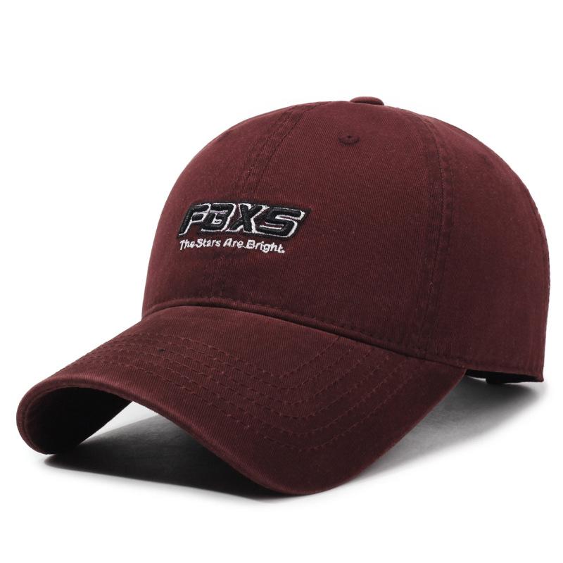 

Бейсболка женская ретро вышитая кепка с буквами мужская весна лето открытый солнцезащитный кепка темно-красного