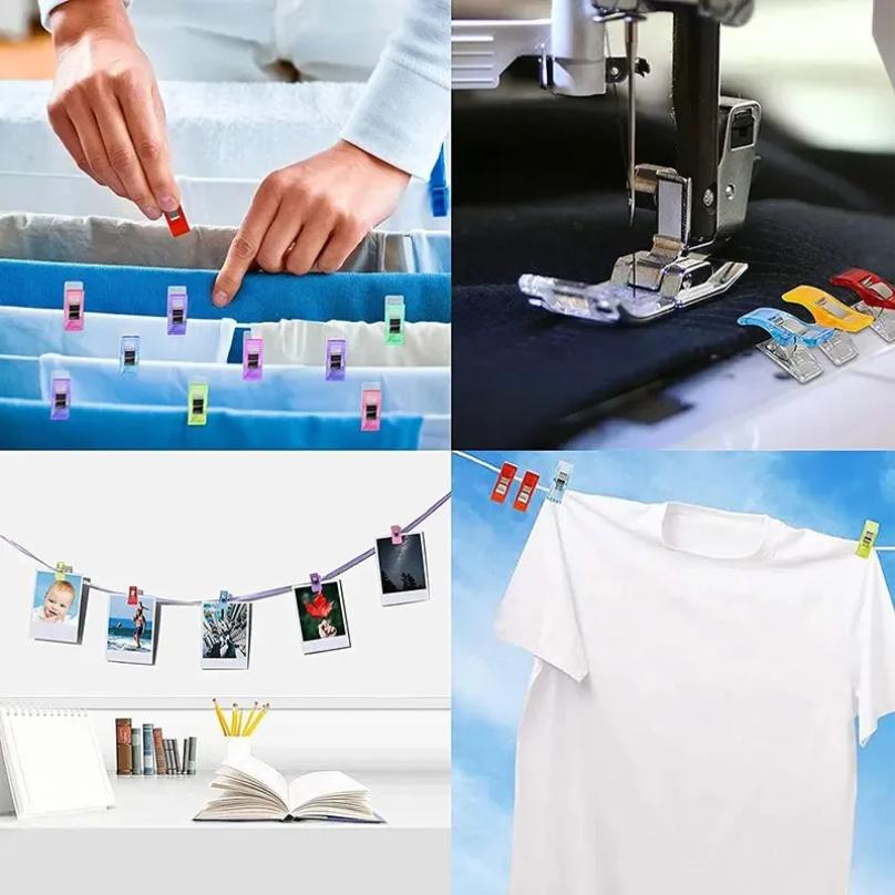10-50 Stück Nähklammern Mehrzweck-Kunststoff Bastel-Stepp-Bindeklammern Häkeln Stricken Sicherheitsklammern DIY Nähzubehör