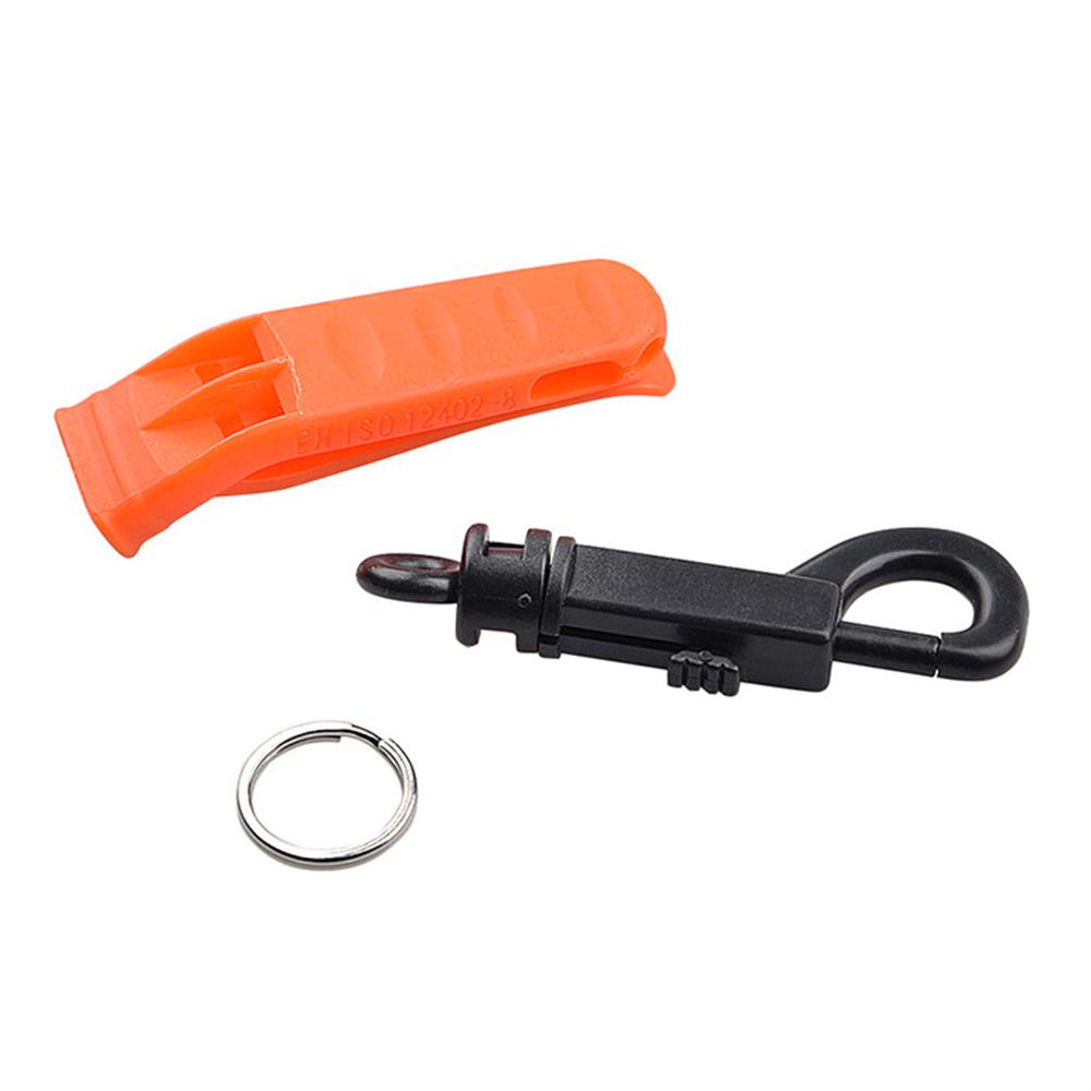 6pcs Emergency Whistle Safety Survival Whistle Signaling Whistle with Hook for Outdoor Camping