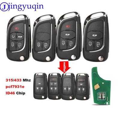 Jingyuqin 315/434Mhz PCF7931E ID46 Chip Fjärrkontroll Bilnyckelkontroll För Chevrolet Malibu Cruze Aveo Spark Sail