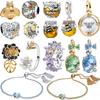 Summer New Original 925 Silver Bee Charms Honey Flower Ring Beads Pendants Fit Bracelet Necklace DIY Jewelry Gift