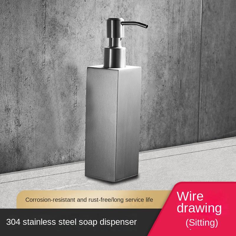 Dispenser de săpun din oțel inoxidabil 304, montat pe perete, 200 ml, dozator de săpun lichid pentru hotel, dozator de săpun de mână, accesorii pentru baie