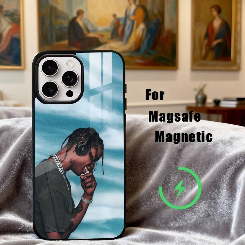 Confident T-Travis S-Scott-T Phone Case For iPhone17,16,15,14,13,12,11 Plus,Pro Max Magnetic For Magsafe Wireless Charging
