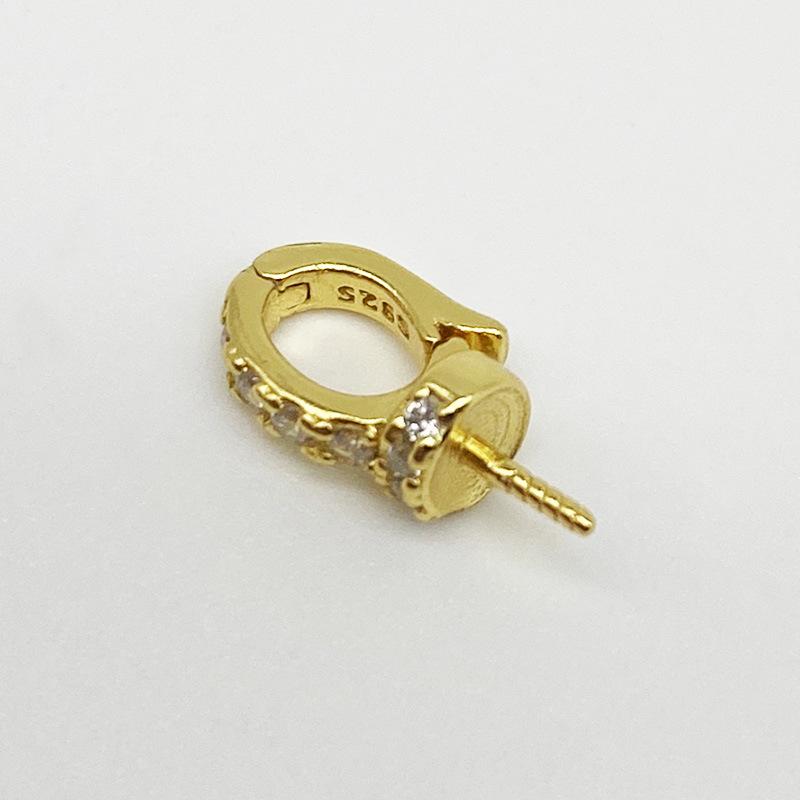 S925 Sterling Silver DIY Pearl Pendant Necklace with Universal Clasp S925 Sterling Silver