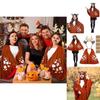Weihnachts-Cosplay Rentierumhang mit Gesichtssticker und Stirnband für Feiertagspartys
