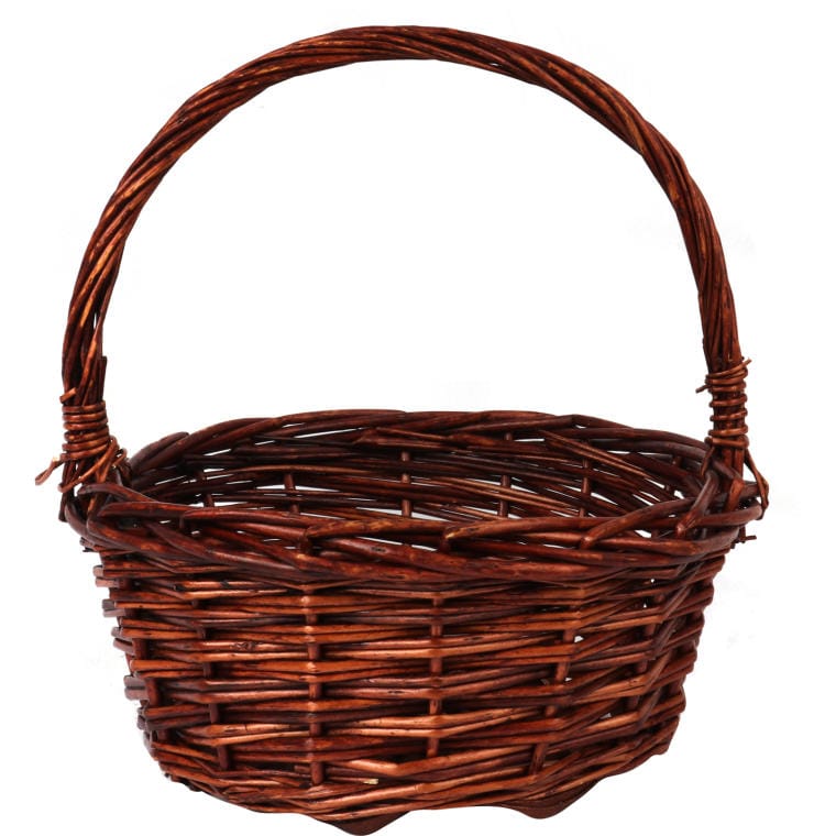 Natural Easter Basket for Easter Decoration, Diameter 23cm, Height 24cm
