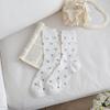 Süße kleine Blumensocken - Sommerliche leichte Netz-Socken, atmungsaktiv, knöchelhoch 10A Antibakterielle Baumwoll-Frottee-Socken
