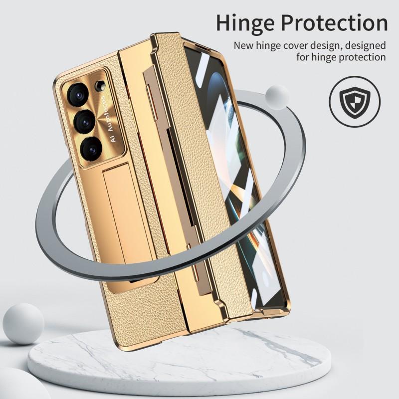 Premium Leather Case Galaxy Z Fold 7 / 6 8 With Pen Slot Full Coverage Shockproof Protection Hidden