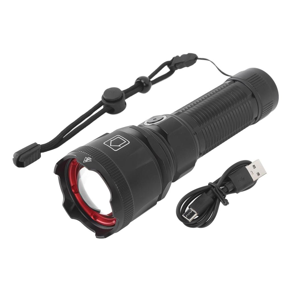 30W Zoomovací svítilny LED kovový spínač Super jasná svítilna pro cyklistiku, turistiku, kempování