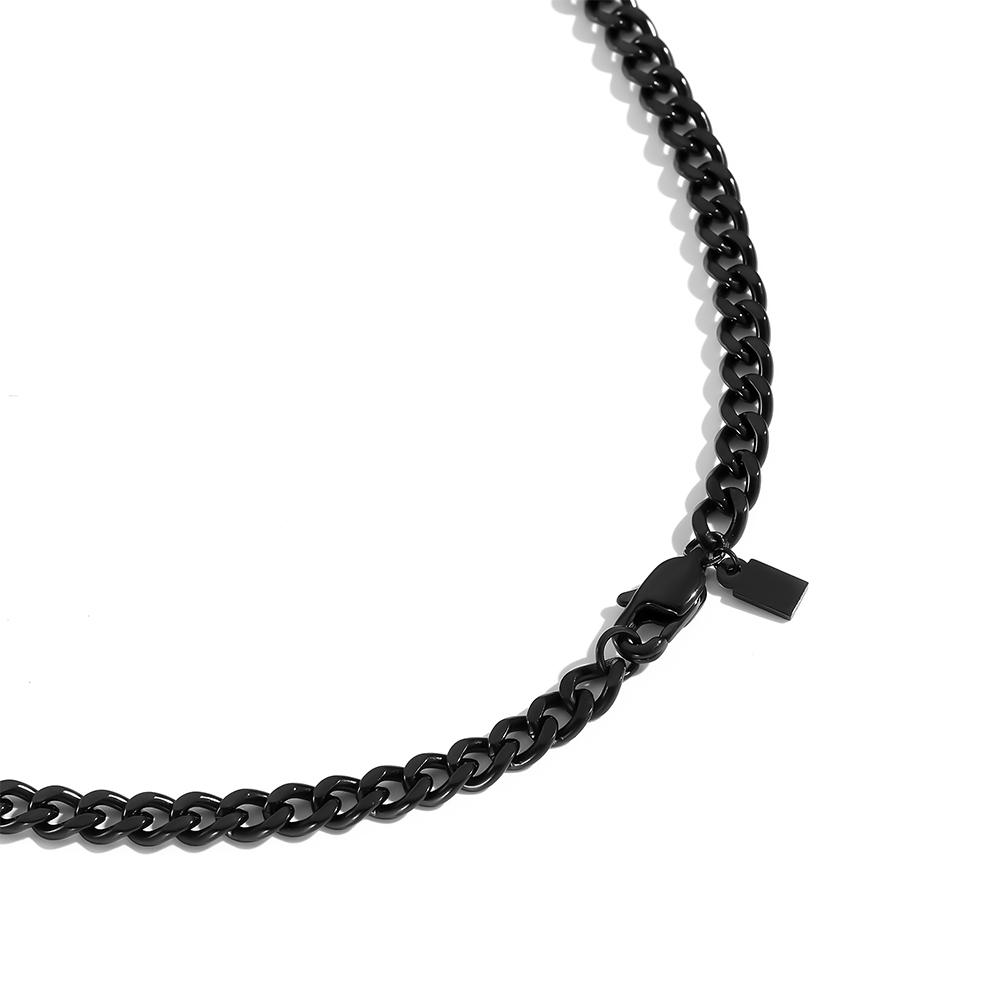 EMANCO Gold Color Stainless Steel Necklace Hip-Hop Style Cuban Chain Element Wear Trendy Fashion Men's Jewelry Necklaces