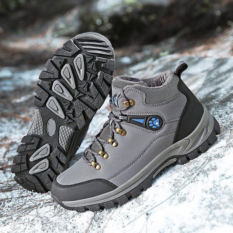 New Fashion Brand Warm Men's Snow Boots Outdoor Sneakers Plus Size Man Winter Plush Boot Waterproof Ankle Boots High Top Shoes