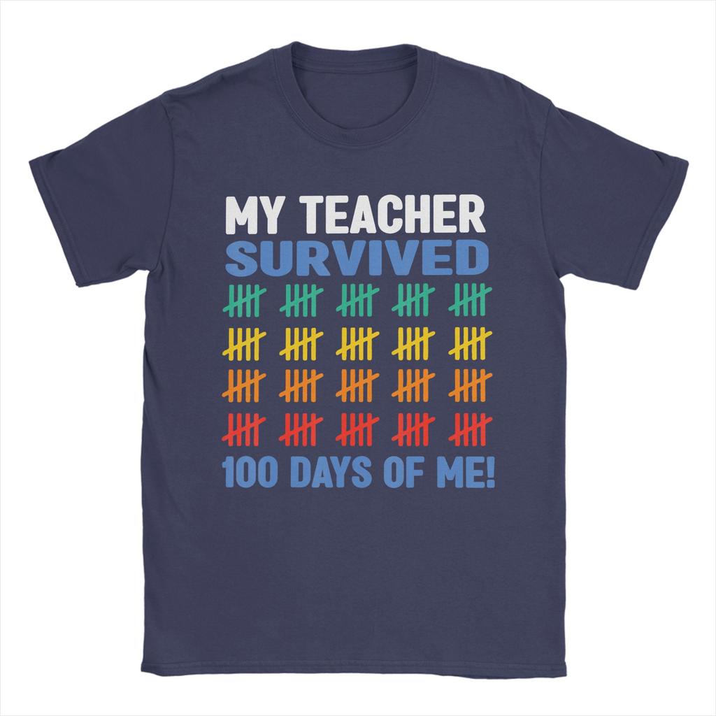 100 Days of School 100th Day of School TShirt Summer Fashion TShirts Unisex Cotton ONeck Plus Size Top Tees Y2K Retro Tops