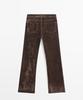 Masimodutti High-Waisted Flock Bootcut Jeans