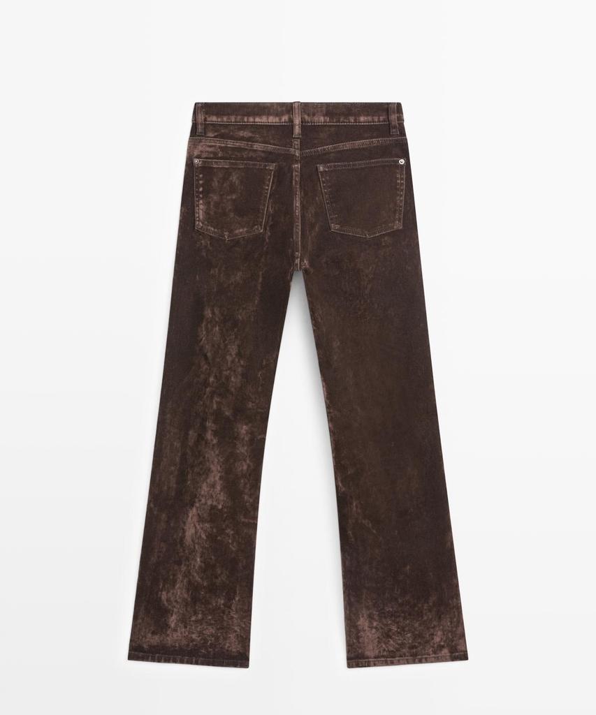 Masimodutti High-Waisted Flock Bootcut Jeans