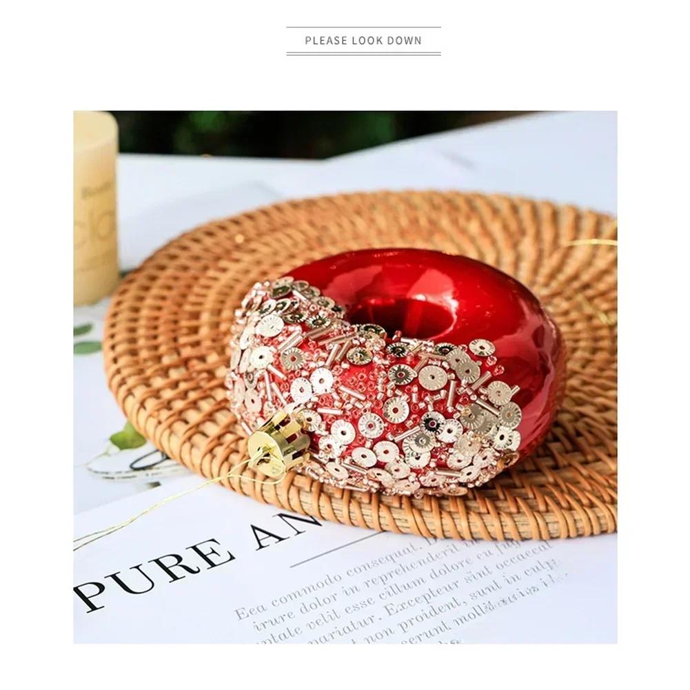 Plastic Donut Ornament Pendant for Holiday For Tree Hanging Decoration with European Style and Suitable for Seasonal Home Use
