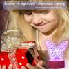 3D Butterfly Creative Night Light USB Home Decoration Table Decoration Living Room Bedroom Decoration Light Birthday Gift