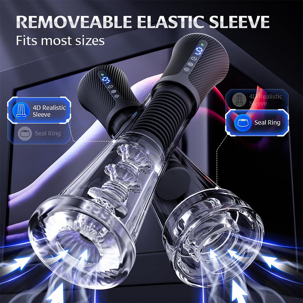 Male Masturbator Penis Pump Enlarger Transparent Visual Male Sex Toys for Men APP Control Vibrating Vacuum Suction Glans Trainer