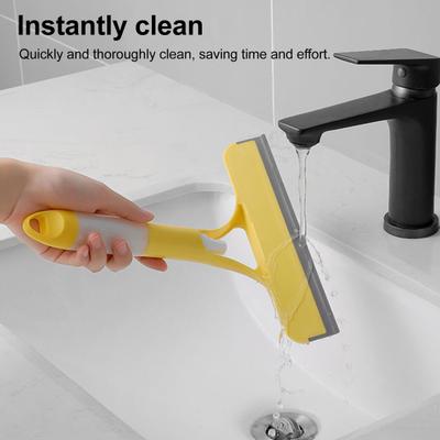 Glaswischer 3-in-1 Fensterreinigungsschaber mit Sprühflasche Ergonomischer Griff Fensterwischer Allzweck-Reinigungswerkzeug