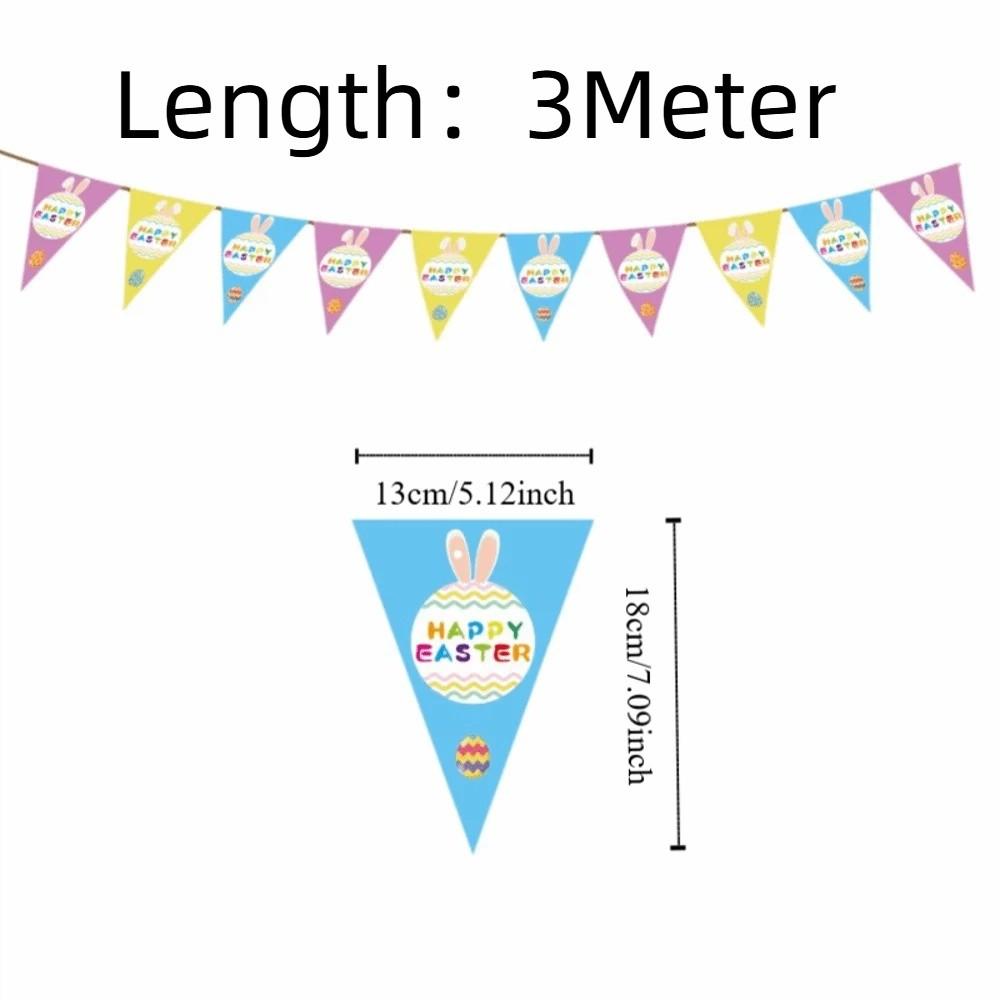 Kaninchen Karotten Muster Hase Wimpelkette Osterdeko Hängendes Banner Osterdekoration Heimdekoration