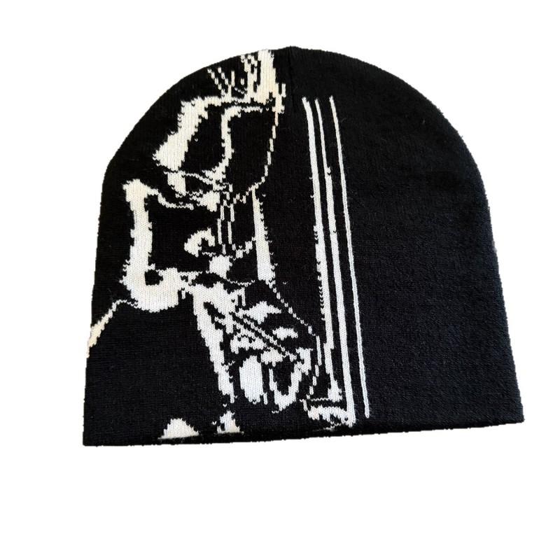 Jacquard Knit Beanie Streetwear Hip Hop Warm Unisex Winter Hat With Ear Protection