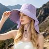 Large Brim Bucket Hat, Outdoor UPF 50+ UV Sun Protection Hat, Waterproof Breathable Face Neck Flap Cover Folding Sun Hat for Men, Women