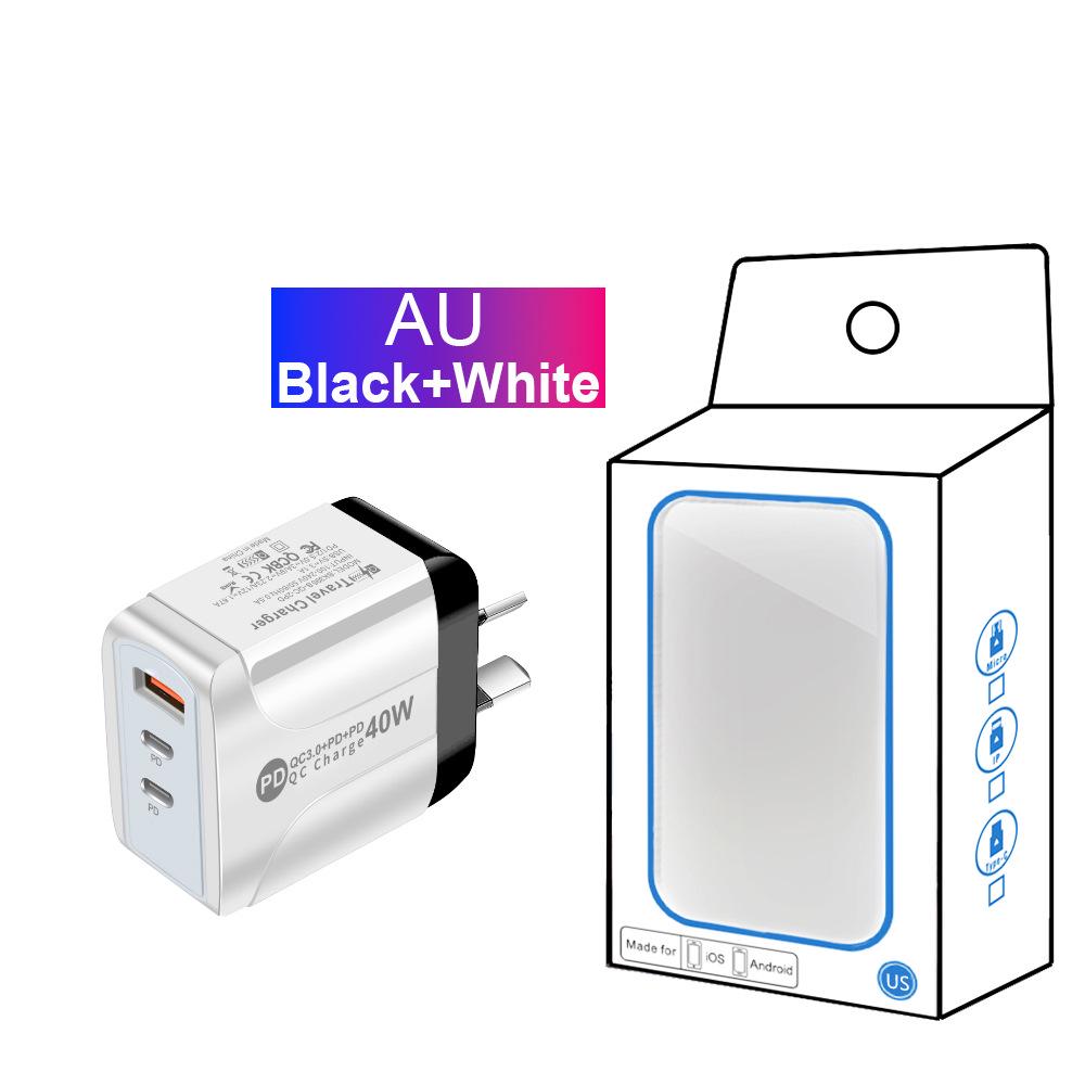 Universal Charger Power Adapter: Compatible with EU, US, UK, and AU Standards (1U + 2PD)