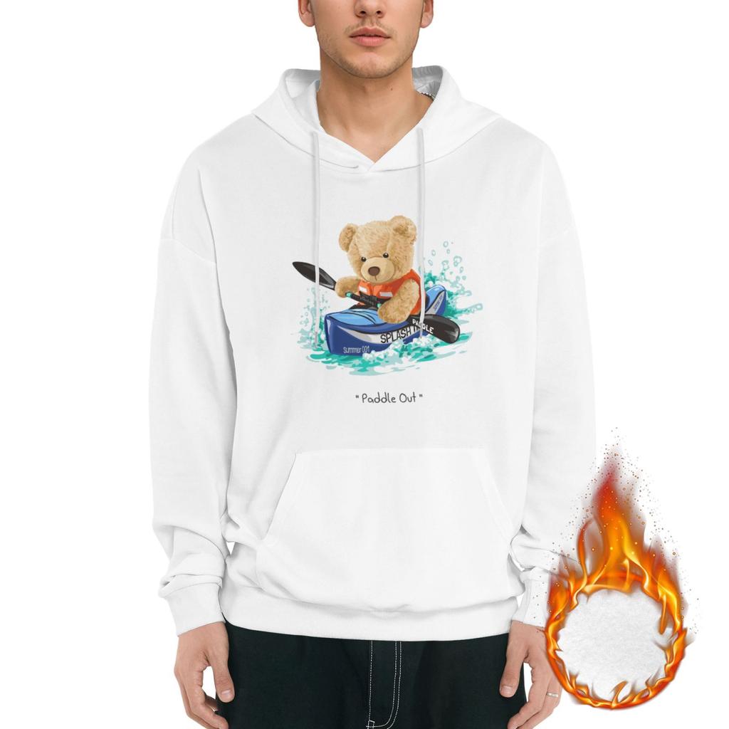 1 Pack Men’s Thick Warm Hoodie Soft Fleece Lined Pullover Comfortable Casual Winter Streetwear Top M-3XL