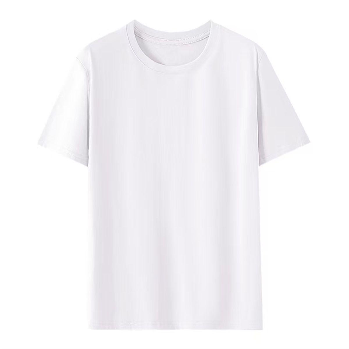 

Unisex 270g Pure Cotton Round Neck Short Sleeve Custom T-shirt for Summer Work or Class Uniform S белый