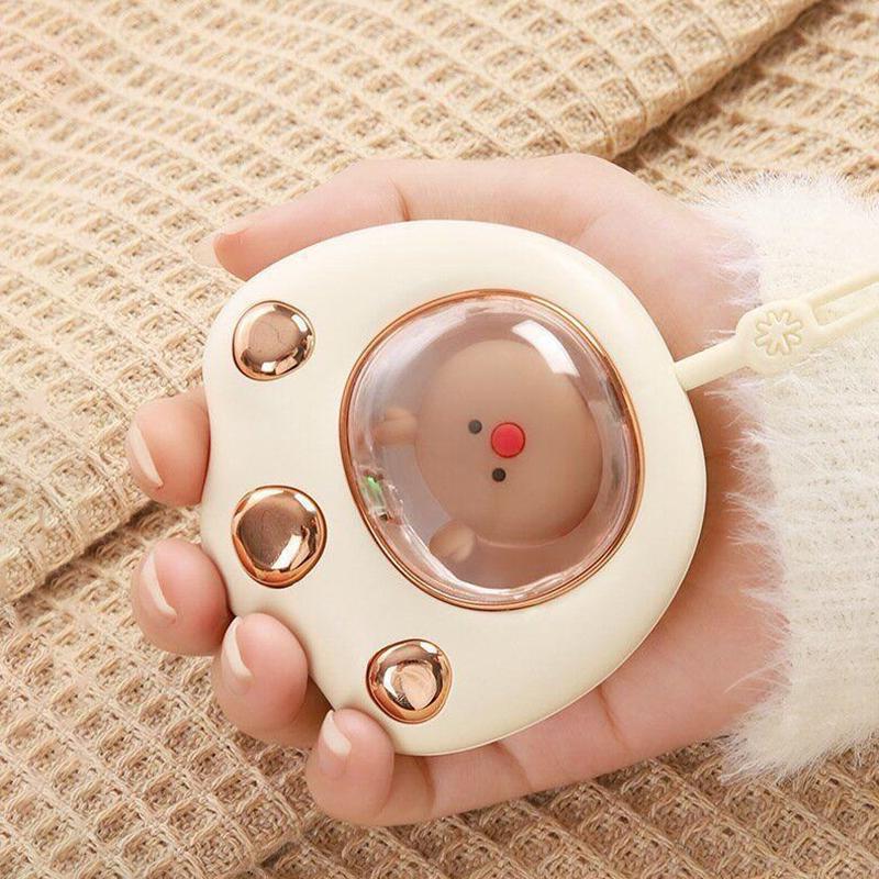Hand Warmer Cat Paw Rechargeable Built-In Battery For Students Winer Fast Usb Heater Portable Warmer For Women'S Hand