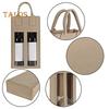Double Wine Carrier Bag with Portable Handle Shockproof Heavy Duty Felt Reusable Wine Champagne Beer Bottle Tote Handbag Gift