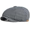 HT4028 Berets New Spring Summer Hat Beret Caps for Men Women Breathable Plaid Octagonal Cap Male Female Retro Artist Beret Hat