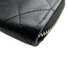 CHANEL Matelassé Caviar Skin leather Coin case black leather Used