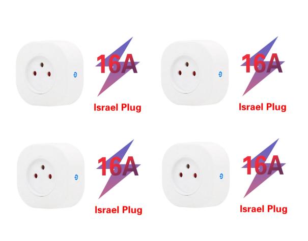 Israel Tuya Wifi Smart Socket App Controle Suporte Google Home Alexa Voice Plug Temporização Tomada Elétrica 100-240v Eletrodoméstico