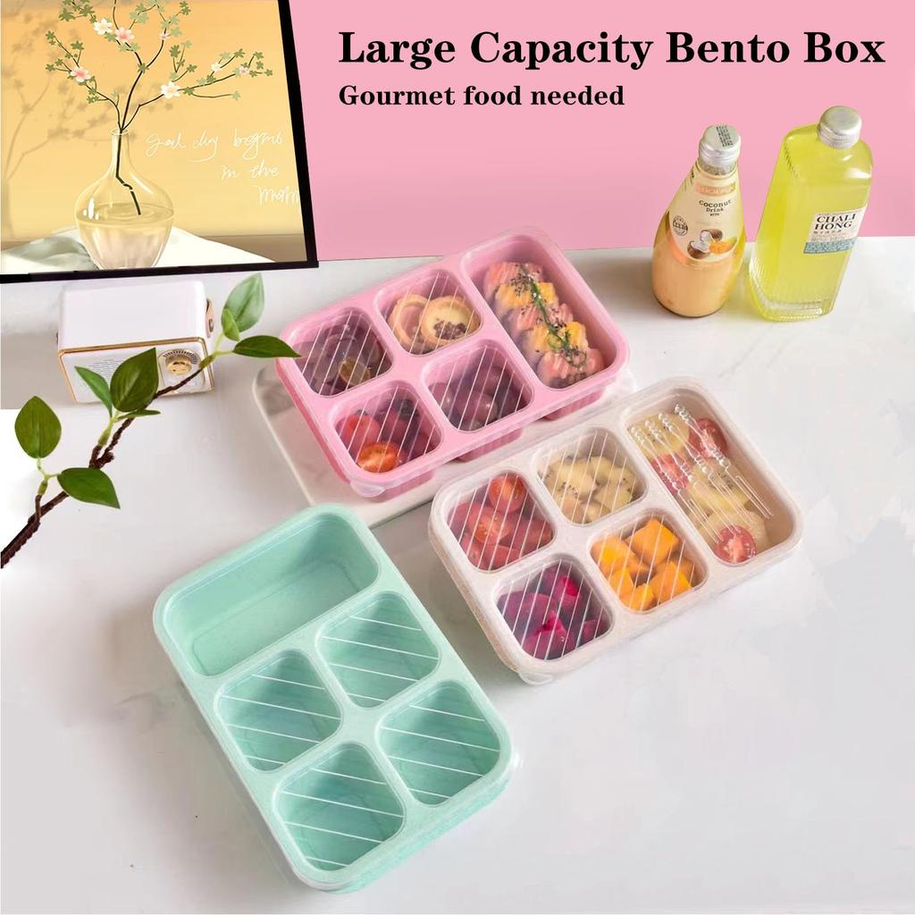 1PC, Bento Lunch Box, Suitable for Travel and Work, Snack Box Container with 5 Compartments