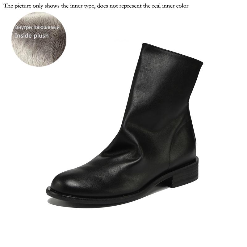 Winter Women'S Boots Vintage Chelsea Boots Women'S Shoes Women'S Ankle Boots Genuine Leather Western Boots Retro