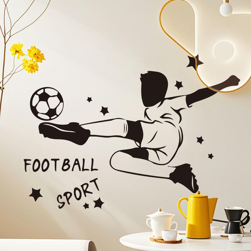 2026 USA Canada Mexico World Cup Football Soccer Wall Sticker Self-Adhesive Removable for Home Party Room Fan Decor